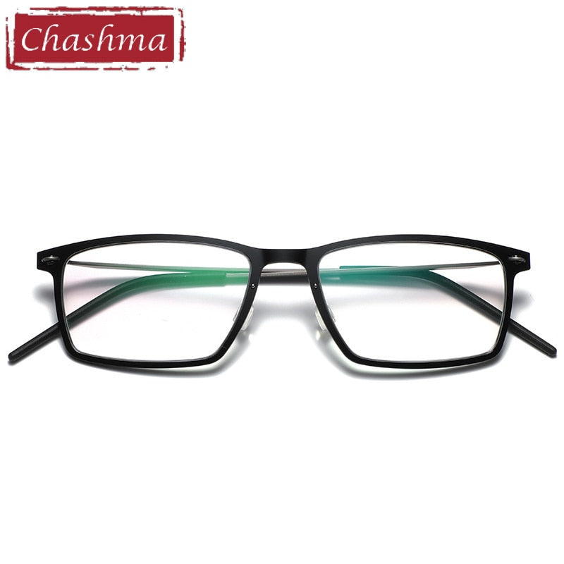 Chashma Unisex Full Rim Square Acetate Titanium Eyeglasses 6544 Full Rim Chashma