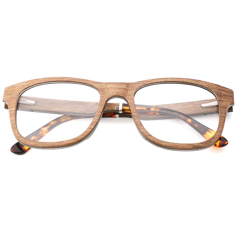 Hdcrafter Men's Full Rim Wood Eyeglasses 56362 Full Rim Hdcrafter Eyeglasses Oak Wood  