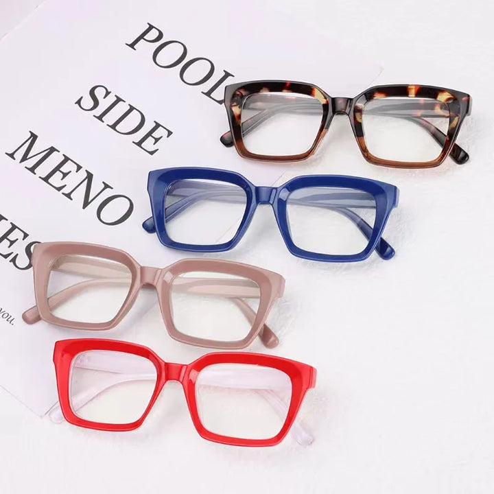 Kocolior Unisex Full Rim Square Acetate Hyperopic Reading Glasses 4913 Reading Glasses Kocolior