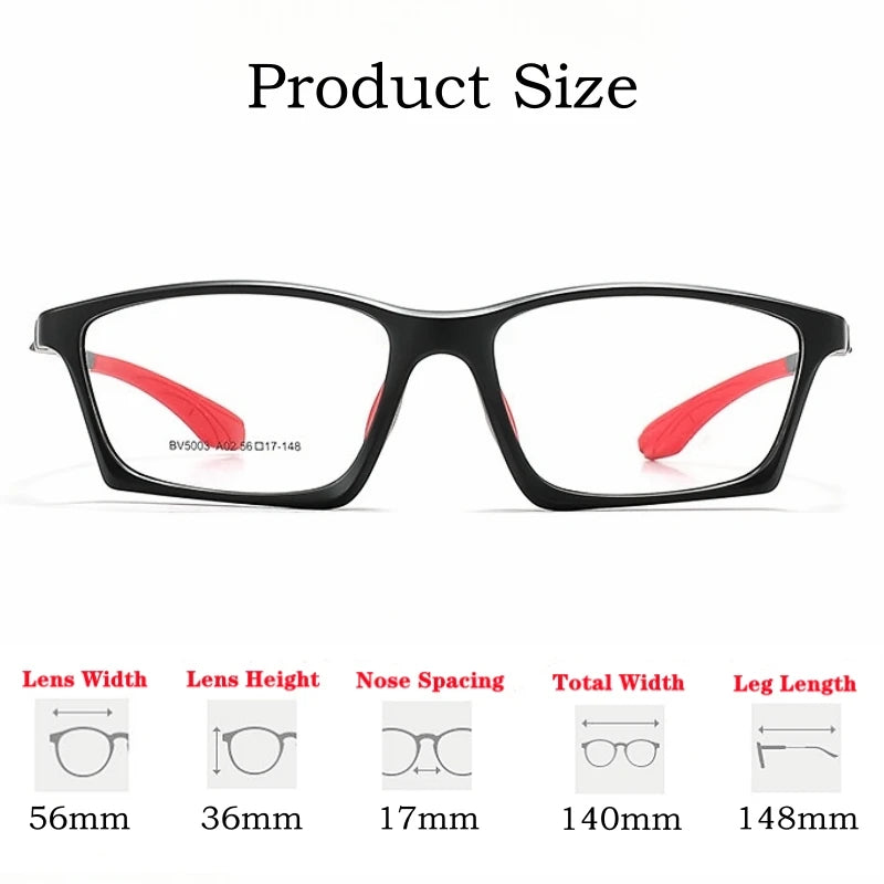 Yimaruili Unisex Full Rim Square Polycarbonate Sport Eyeglasses Y5003 Full Rim Yimaruili Eyeglasses