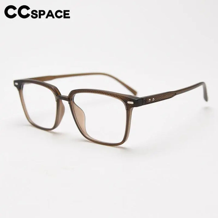 CCspace Unisex Full Rim Square Tr 90 Titanium Eyeglasses 56902 Full Rim CCspace