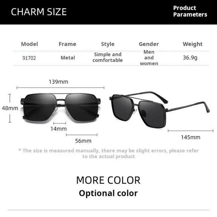 Momoja Women's Full Rim Polygon Double Bridge Titanium Eyeglasses Clip On Sunglasses 91702