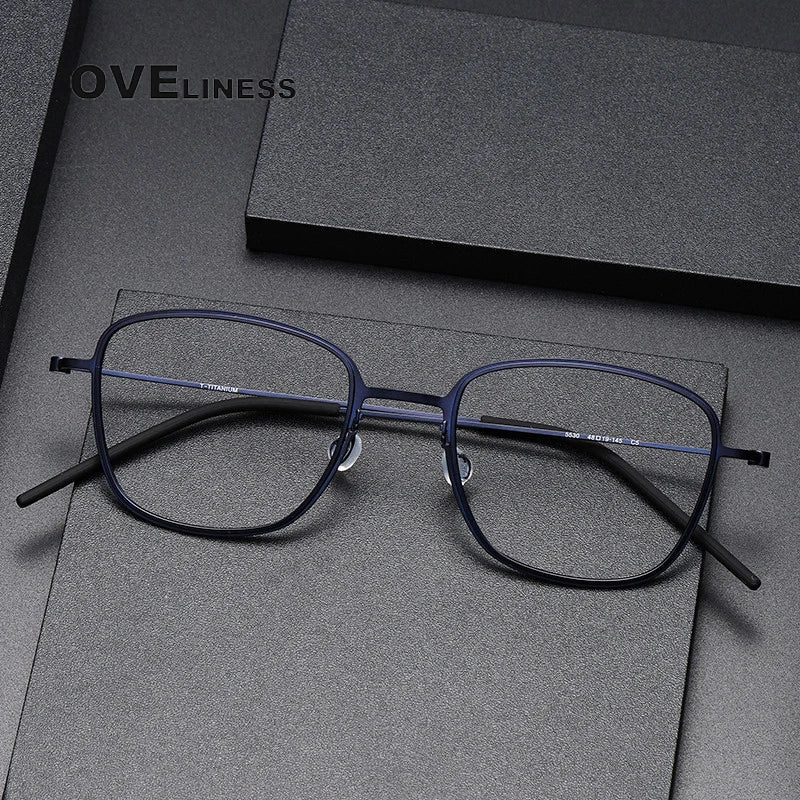 Oveliness Unisex Full RIm Square Screwless Titanium Eyeglasses 5530 Full Rim Oveliness   