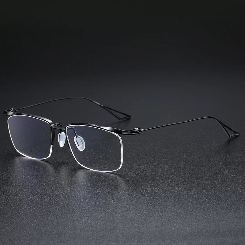 Aror Men's Full Rim Polygon Square Titanium Eyeglasses 56147