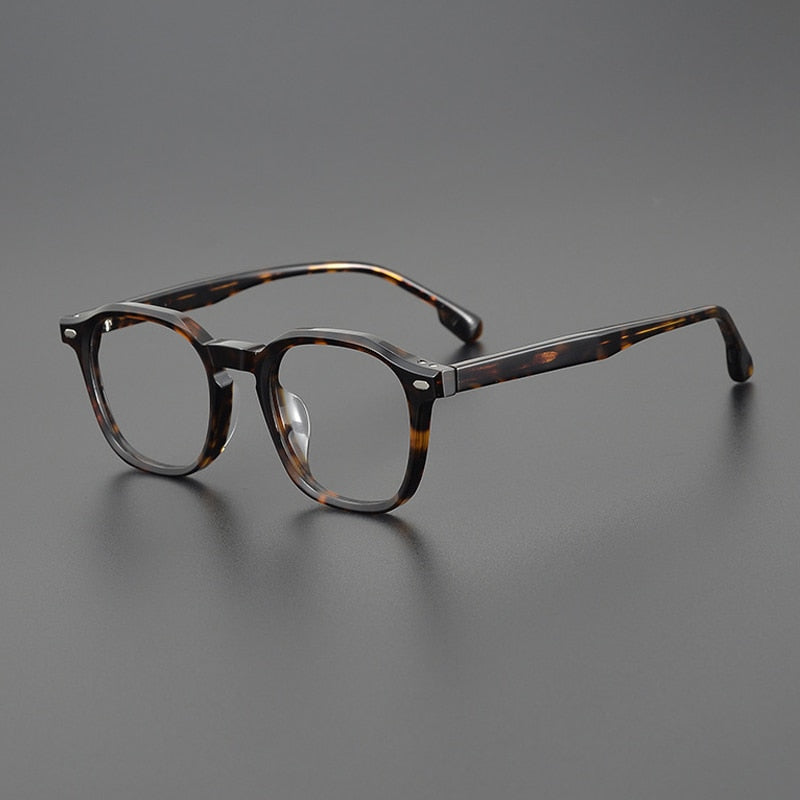 Gatenac Unisex Full Rim Square Acetate EyeglassesGxyj1093 Full Rim Gatenac Tortoiseshell