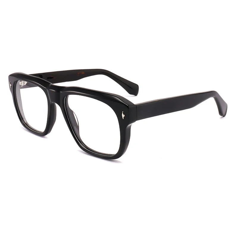 Gatenac Men's Full Rim Thick Oversized Acetate Eyeglasses Gxyj1471 Full Rim Gatenac Black Tortoiseshell
