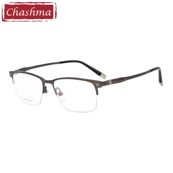 Chashma Ottica Men's Semi Rim Square Titanium Eyeglasses 27009