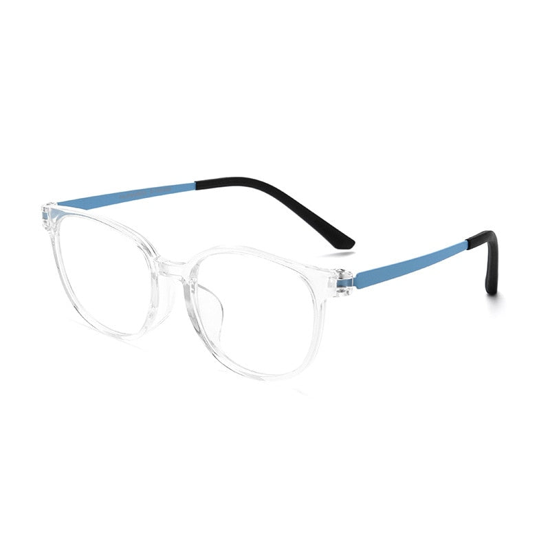 Yimaruili Unisex Children's Full Rim Square  Tr 90 Titanium Eyeglasses 99905t Full Rim Yimaruili Eyeglasses Transparent