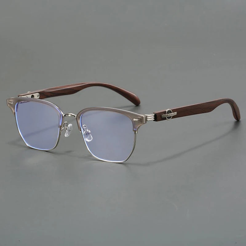 Xbora Unisex Full Rim Irregular Square Ultem Alloy Eyeglasses15659