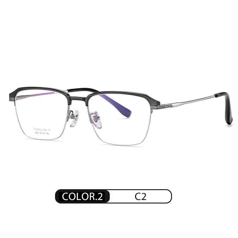 Hotochkin Mens Semi Rim Square Titanium Yj2032 Semi Rim Hotochki C2