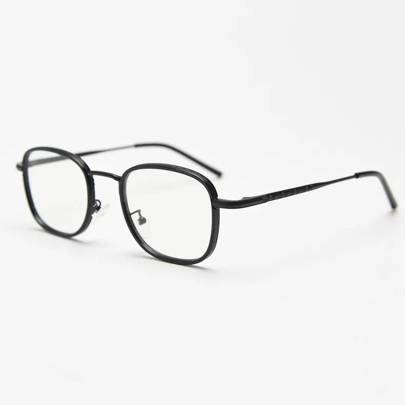 CCspace Unisex Full Rim Square Alloy Eyeglasses 56833 Full Rim CCspace C1Black