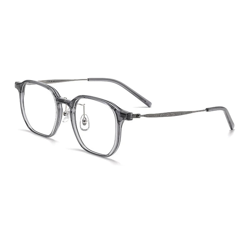 Xbora Unisex Full Rim Polygonal Tr 90 Titanium Eyeglasses 16110
