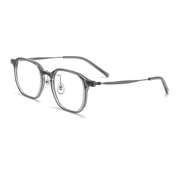 Xbora Unisex Full Rim Polygonal Tr 90 Titanium Eyeglasses 16110