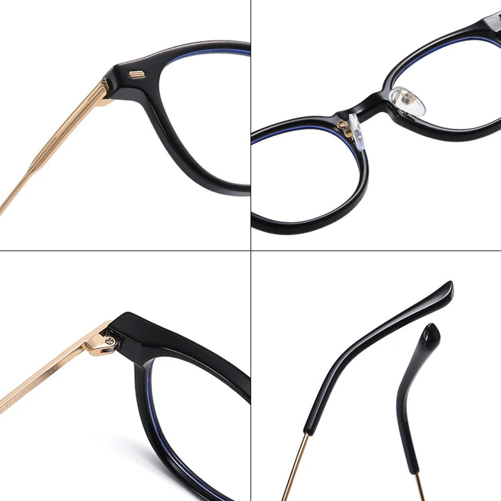 Reven Jate Unisex Full Rim Round Plastic Eyeglasses B1810 Full Rim Reven Jate