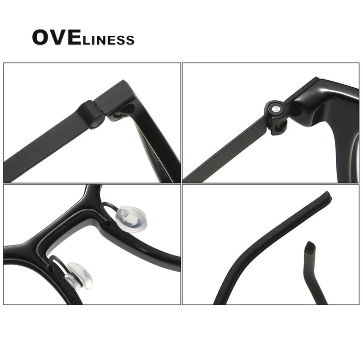 Oveliness Unisex Full Rim Square Titanium Screwless Eyeglasses 1051 Full Rim Oveliness
