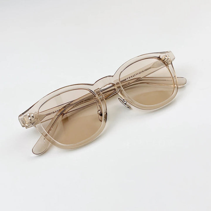 Black Mask Unisex Full Rim Square Acetate Sunglasses 484022 Full Rim Black Mask Tawny-Tawny As Shown