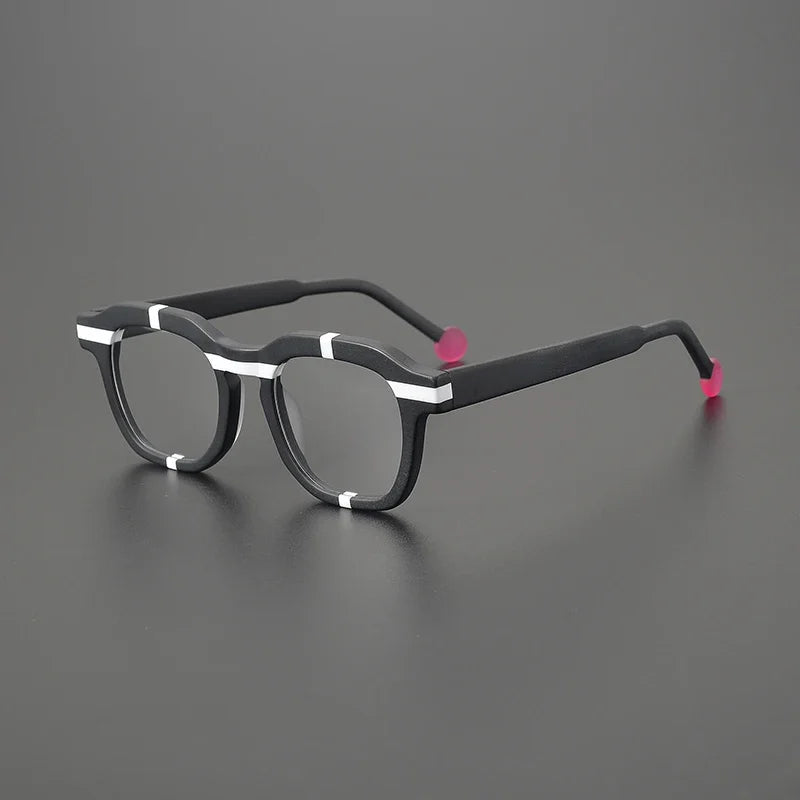 Hewei Unisex Full Rim Big Oval Square Acetate Eyeglasses 49150 Full Rim Hewei C2 CHINA