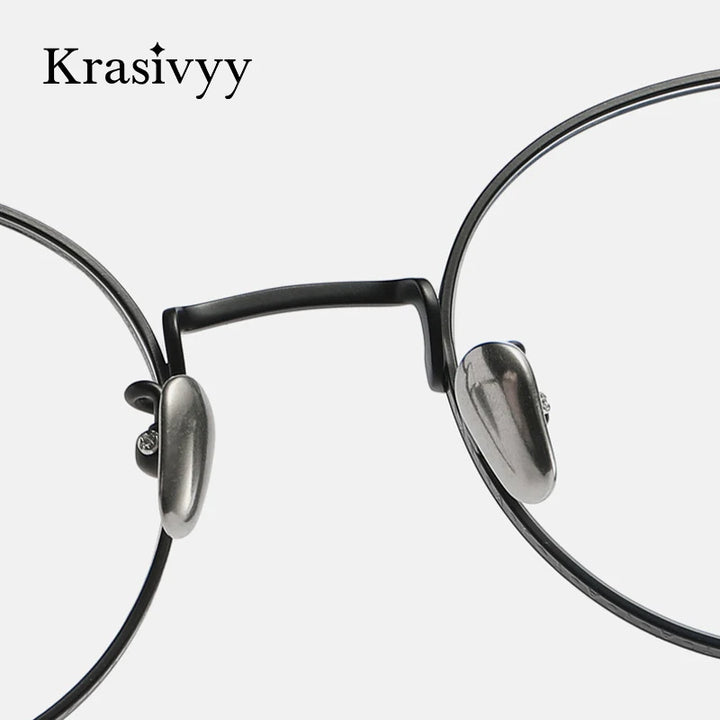 Krasivyy Unisex Full Rim Round Titanium Acetate Eyeglasses 46058 Full Rim Krasivyy