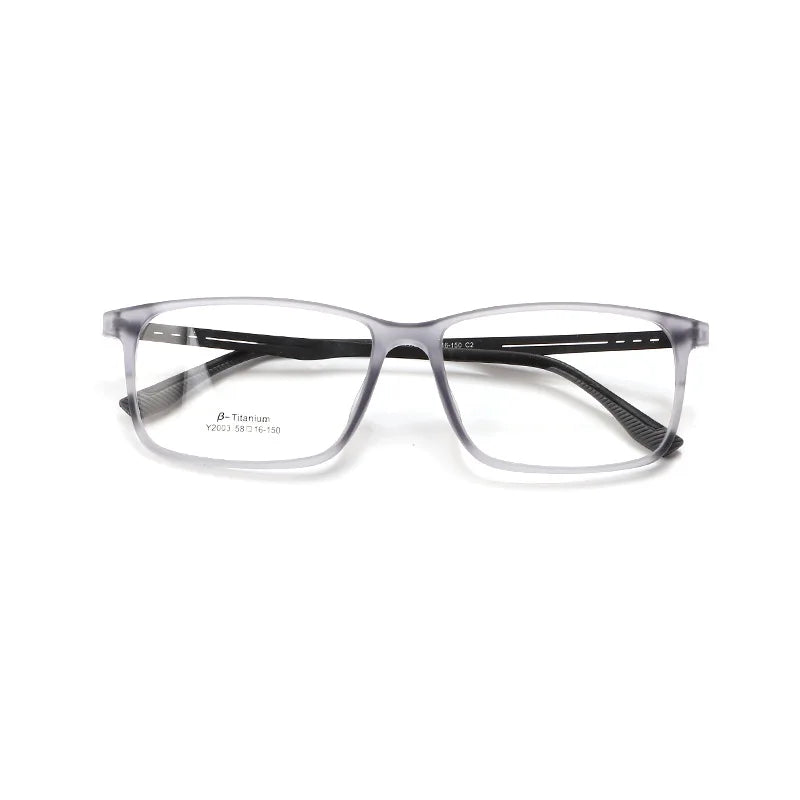 Xbora Unisex Full Rim Big Square Tr 90 Titanium Eyeglasses 2003