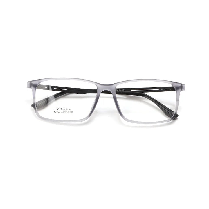 Xbora Unisex Full Rim Big Square Tr 90 Titanium Eyeglasses 2003