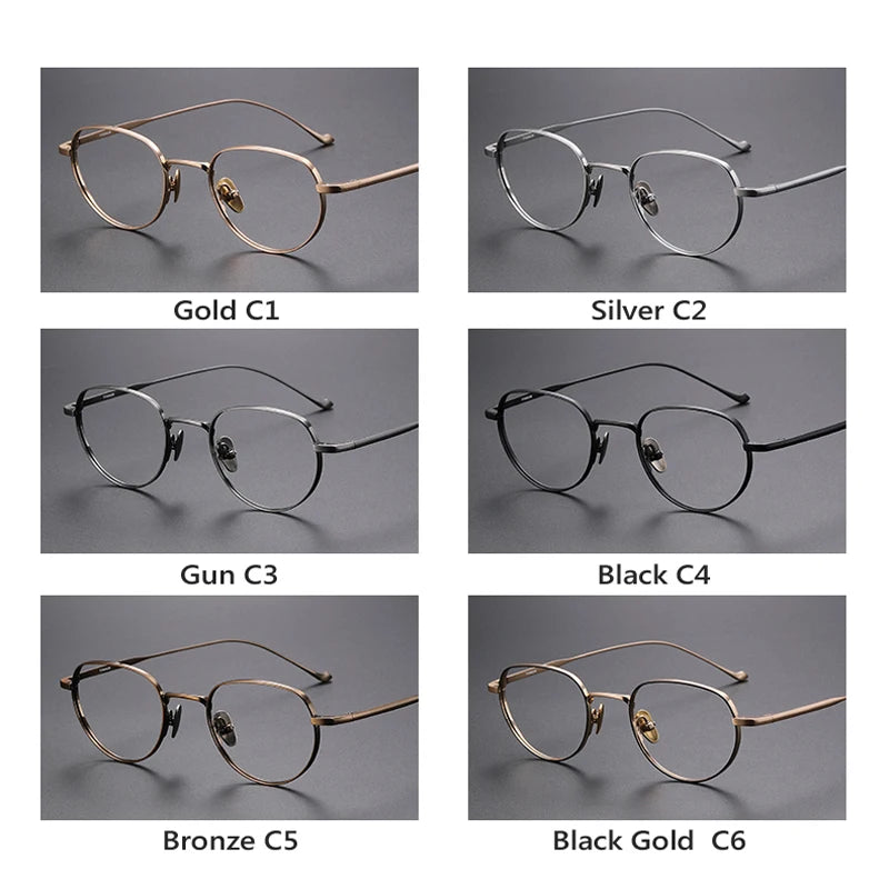 Oveliness Unisex Full Rim Oval Titanium Eyeglasses 0100 Full Rim Oveliness