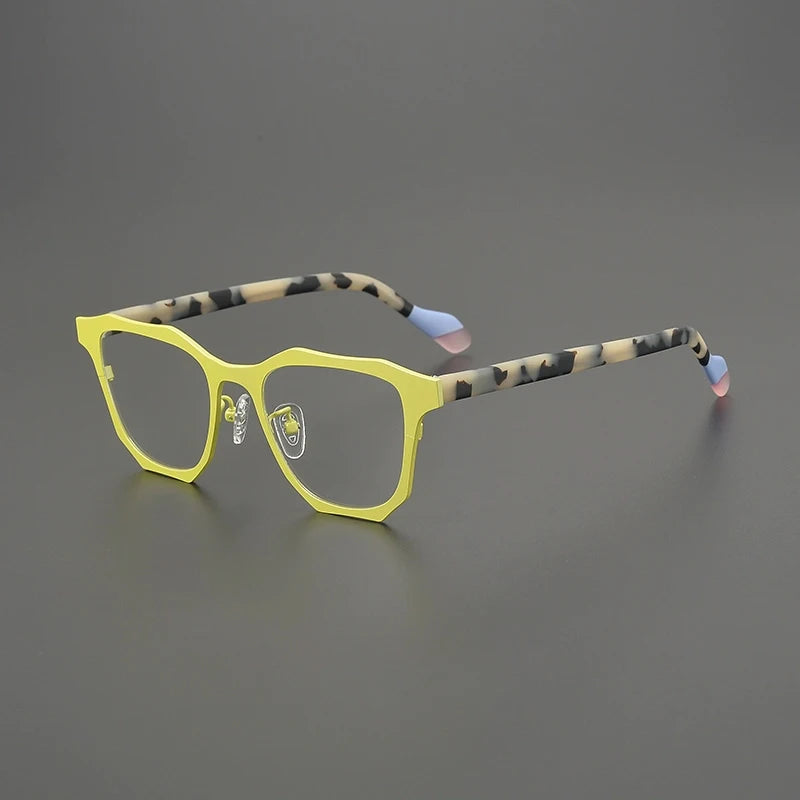 Gatenac Women's Full Rim Square Acetate Titanium Eyeglasses G85883