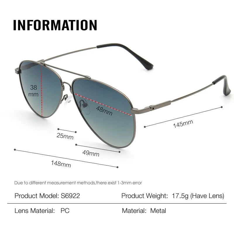 Muzz Unisex Full Rim Oval Double Bridge Alloy Sunglasses 69221