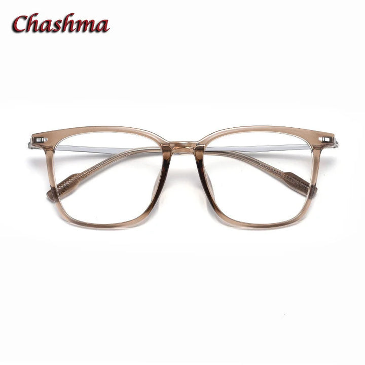 Chashma Ochki Unisex Full Rim Square Tr 90 Titanium Eyeglasses 331020