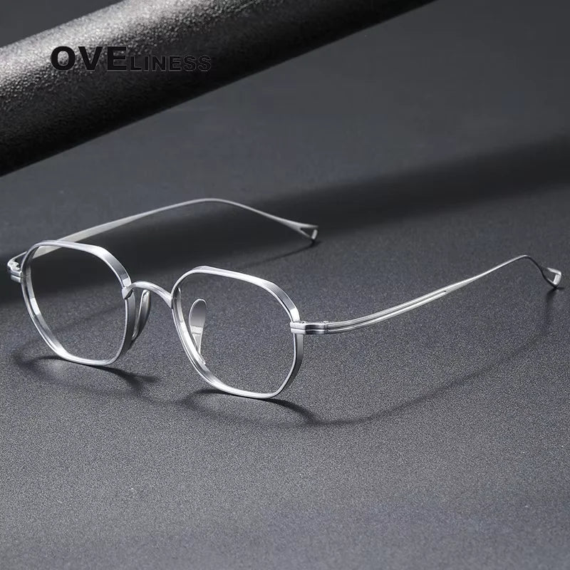 Oveliness Women's Full Rim Square Polygon Titanium Eyeglasses 9917 Full Rim Oveliness
