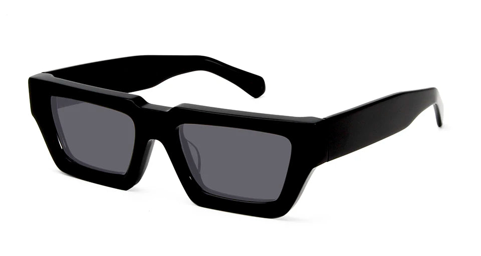 Esnbie Unisex Full Rim Brow Line Square Acetate Sunglasses 101023