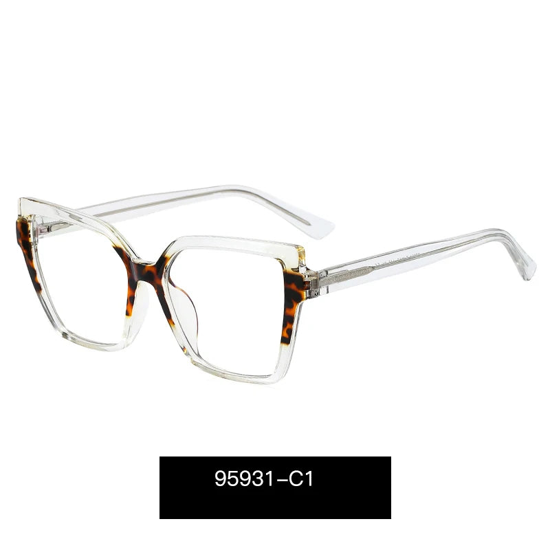 Handoer Women's Full Rim Square Cat Eye Tr 90 Alloy Eyeglasses 795931
