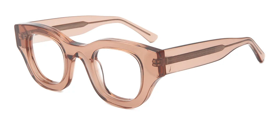 Esnbie Men's Full Rim Big Square Thick Acetate Eyeglasses 230431