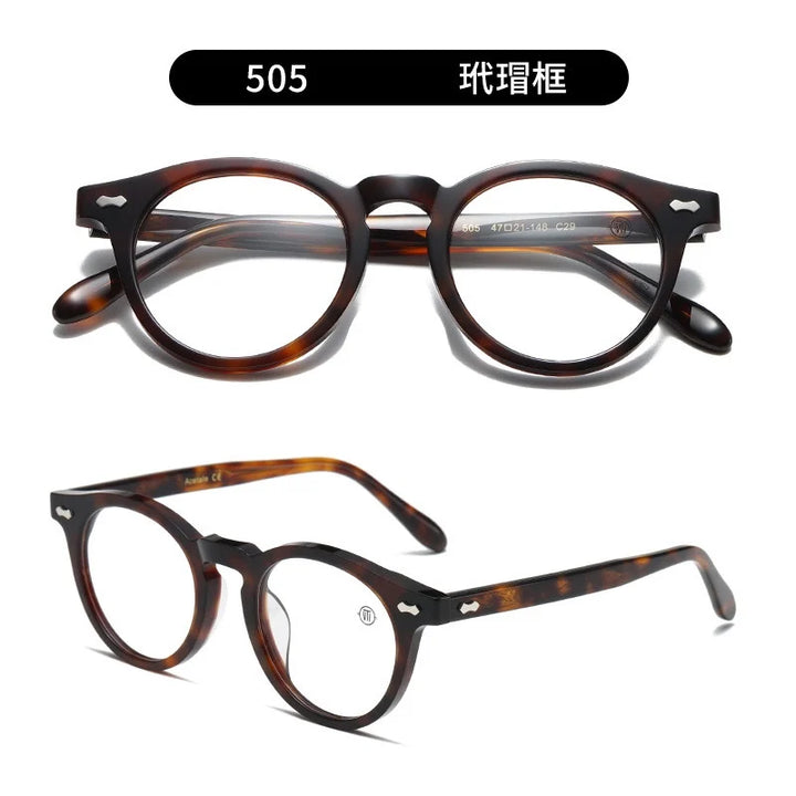 Nobler Unisex Full Rim Round Cat Eye Acetate Eyeglasses C505 Full Rim Nobler C29