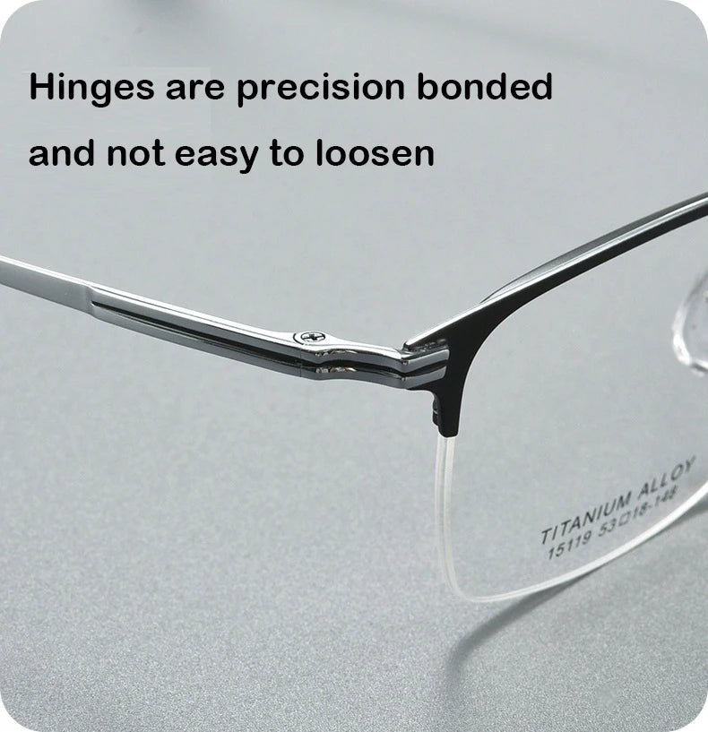 Vicky Unisex Semi Rim Square Titanium Reading Glasses V15119 Reading Glasses Vicky