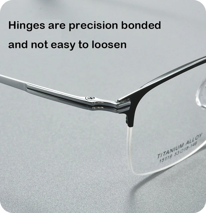 Vicky Unisex Semi Rim Square Titanium Reading Glasses V15119 Reading Glasses Vicky