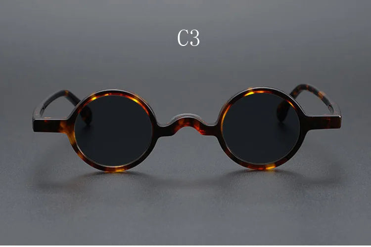 Yujo Unisex Full Rim Small Round Acetate Polarized Sunglasses 2534 Sunglasses Yujo C3 CHINA