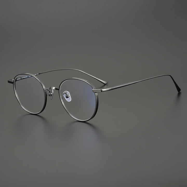 Black Mask Women's Full Rim Oval Round Titanium Eyeglasses 34835