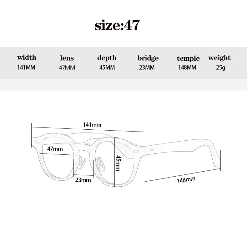 Hewei Unisex Full Rim Round Acetate Eyeglasses 0013 Full Rim Hewei