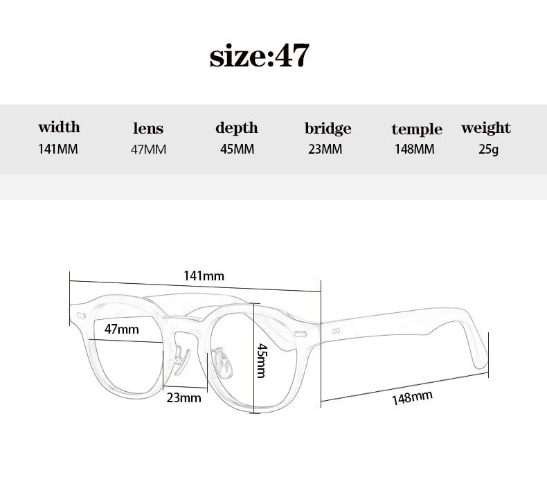 Hewei Unisex Full Rim Round Acetate Eyeglasses 0013 Full Rim Hewei   