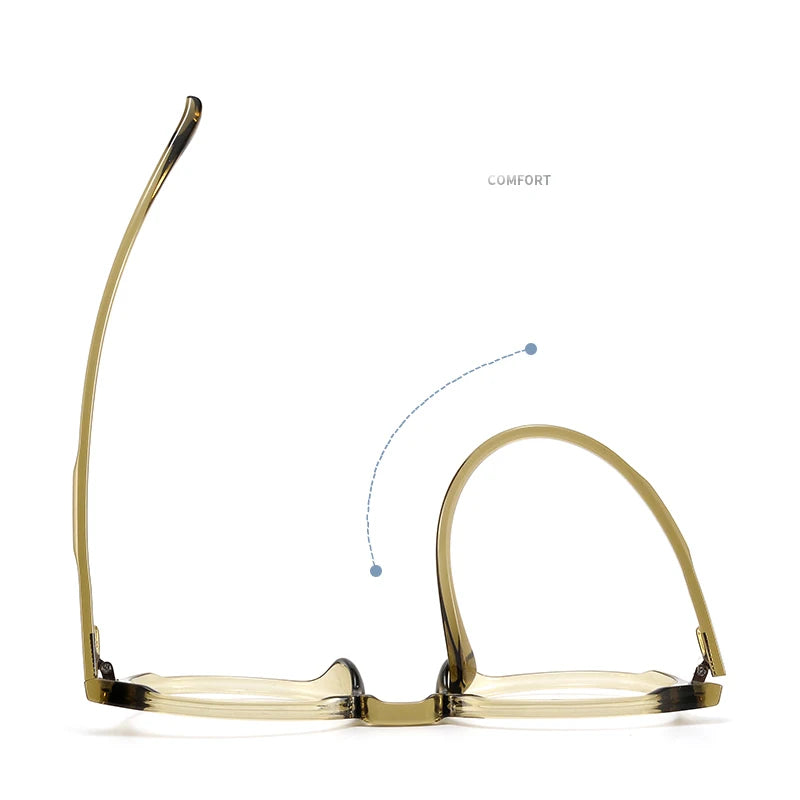 Bclear Unisex Full Rim Round Tr 90 Titanium Eyeglasses 90302 Full Rim Bclear