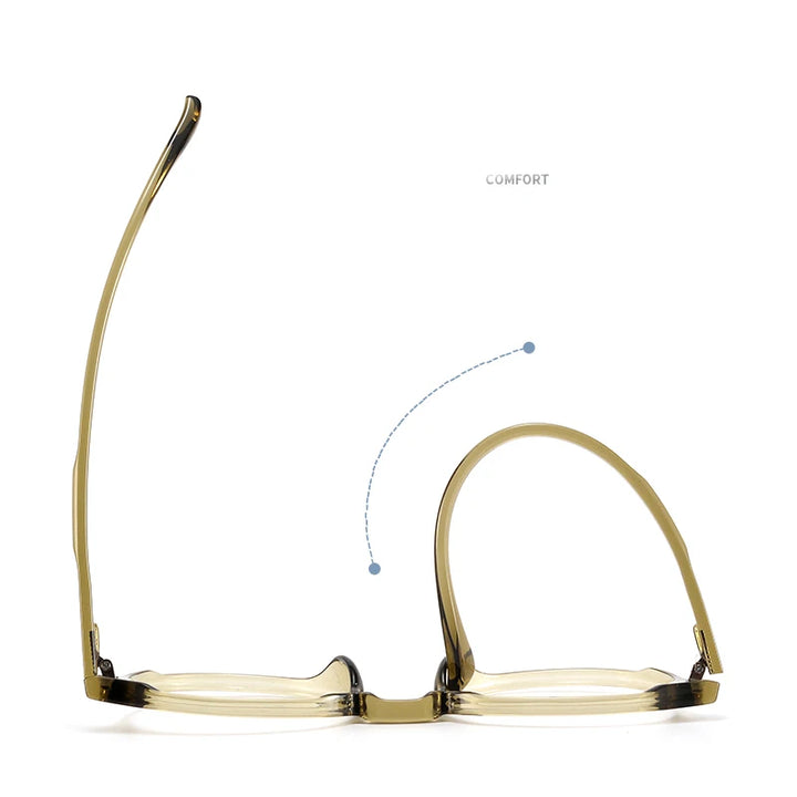 Bclear Unisex Full Rim Round Tr 90 Titanium Eyeglasses 90302 Full Rim Bclear