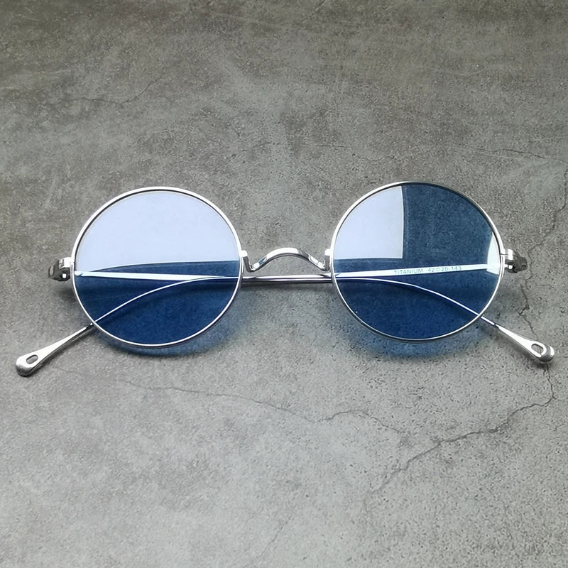 Black Mask Women's Full Rim Round Titanium Sunglasses 185666