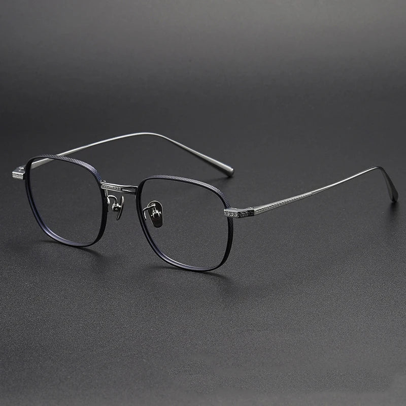 Black Mask Women's Full Rim Square Titanium Eyeglasses 227025