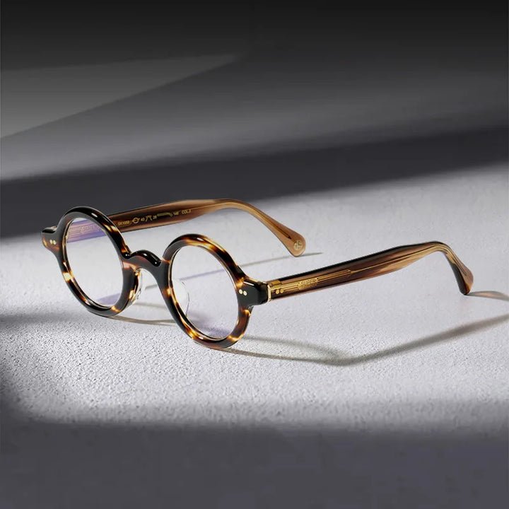 Nobler Unisex Full Rim Round Acetate Eyeglasses 841059 Full Rim Nobler