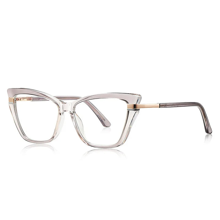 CCspace Women's Full Rim Butterfly Tr 90 Titanium Reading Glasses 310902