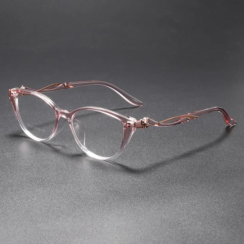 Momoja Women's Full Rim Oval Cat Eye Tr 90 Alloy Eyeglasses 726026