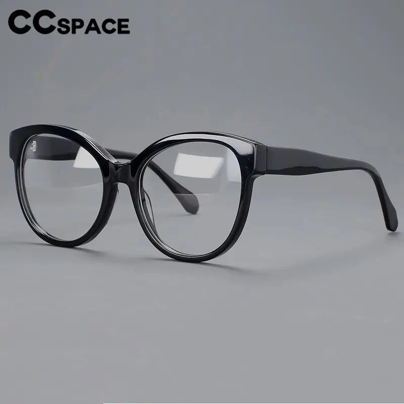 CCSpace Unisex Full Rim Cat Eye Acetate Eyeglasses 57233 Full Rim CCspace   