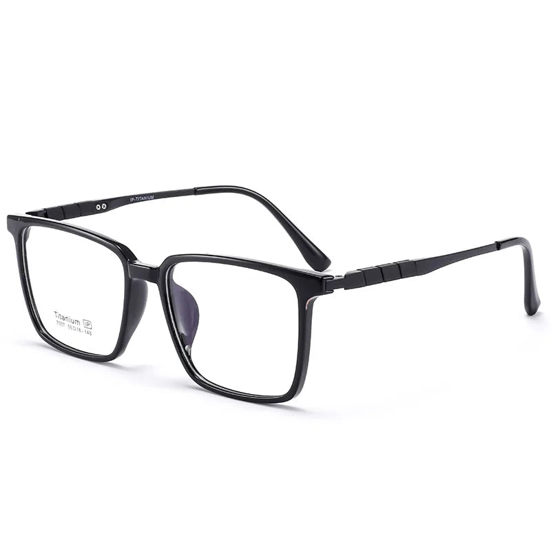 Xbora Unisex Full Rim Square Tr 90 Titanium Eyeglasses 7007
