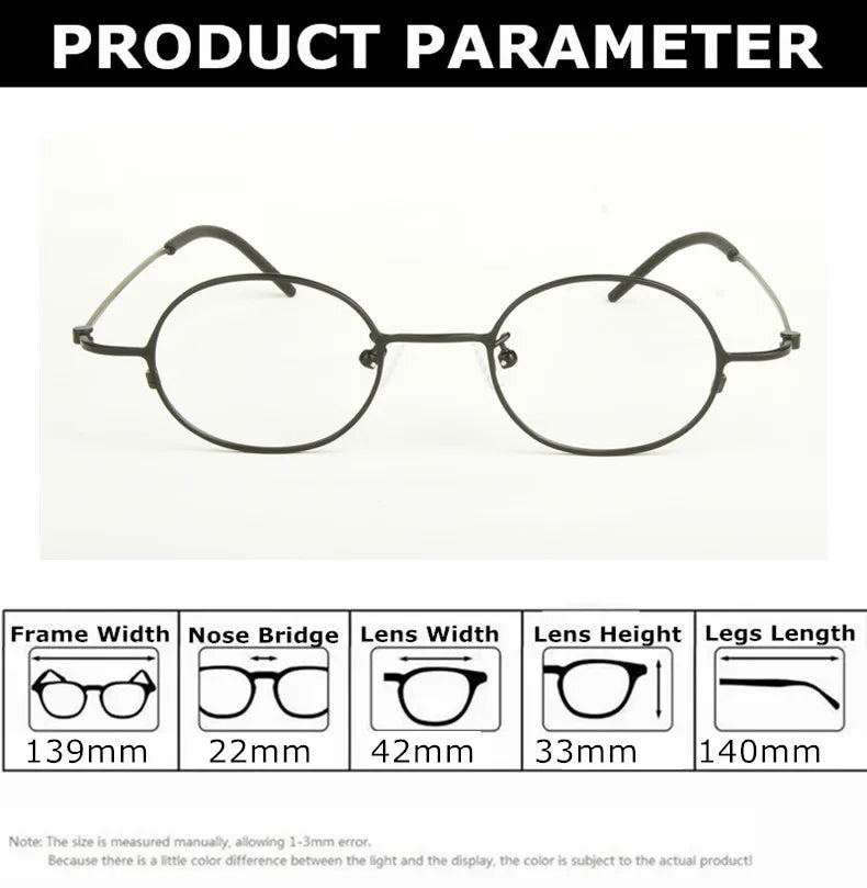 Aimee Unisex Full Rim Round Oval Titanium Eyeglasses 422516