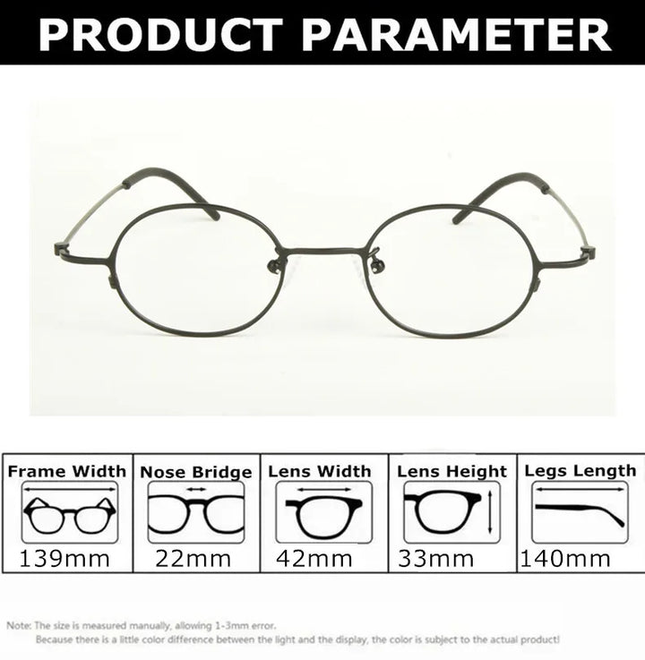 Aimee Unisex Full Rim Round Oval Titanium Eyeglasses 422516